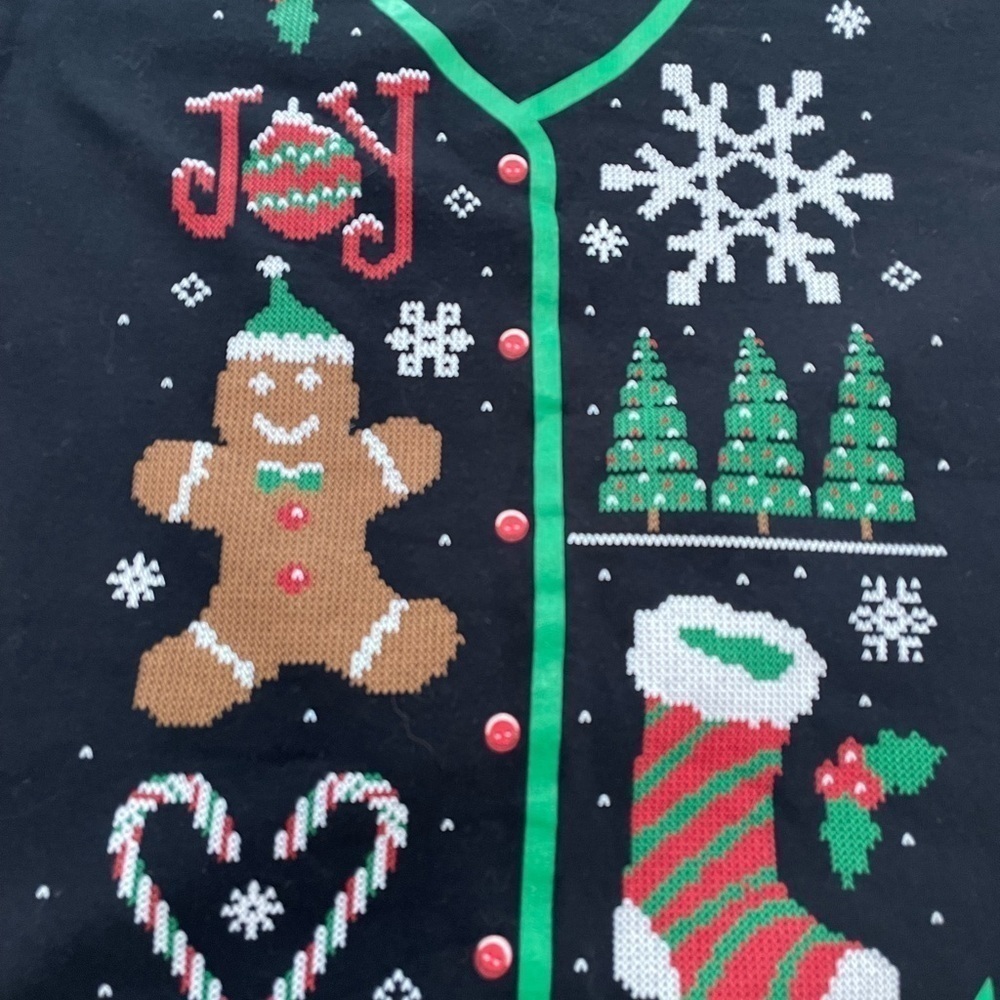Holiday Time Gingerbread man Christmas long sleeve size large (12-14) sweatshirt - Picture 3 of 4
